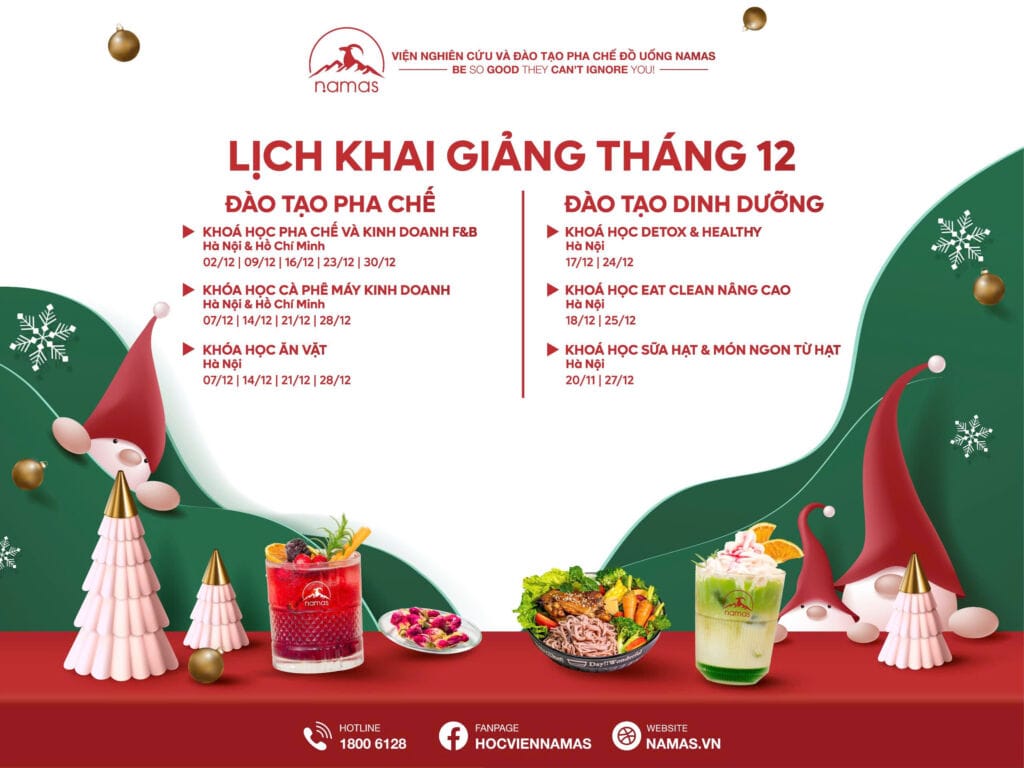 Lịch Khai Giảng Các Khóa Học Pha Chế và Dinh Dưỡng Tháng 12/2024 tại NAMAS 2 52644c94049ebec0e78f34